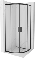 Mexen Rio dušo kabina pusapvalė 70 x 70 cm, skaidri, juoda - 863-070-070-70-00