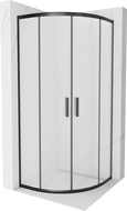 Mexen Rio pusapvalė dušo kabina 70 x 70 cm, matinė, juoda - 863-070-070-70-30