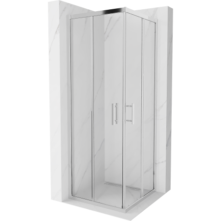 Mexen Rio kvadratinė dušo kabina 70 x 70 cm, skaidri, chromuota - 860-070-070-01-00