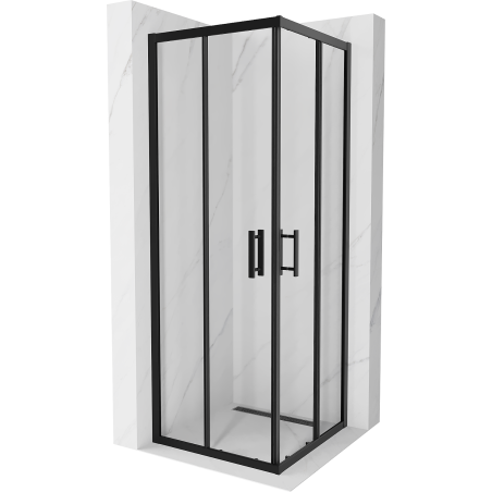 Mexen Rio kvadratinė dušo kabina 70 x 70 cm, permatomos, juoda - 860-070-070-70-00