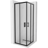 Mexen Rio kvadratinė dušo kabina 70 x 70 cm, permatomos, juoda - 860-070-070-70-00