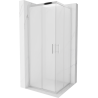Mexen Rio kvadratinė dušo kabina 80 x 80 cm, šerkšnas, chromas - 860-080-080-01-30