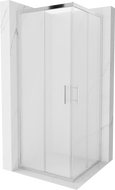 Mexen Rio kvadratinė dušo kabina 80 x 80 cm, šerkšnas, chromas - 860-080-080-01-30