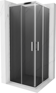 Mexen Rio stačiakampis dušo kabinas 80 x 80 cm, grafitas, chromas - 860-080-080-01-40