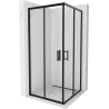 Mexen Rio kvadratinė dušo kabina 90 x 90 cm, skaidri, juoda - 860-090-090-70-00