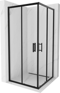 Mexen Rio kvadratinė dušo kabina 90 x 90 cm, skaidri, juoda - 860-090-090-70-00