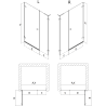 Mexen Lunar-B L dešinės pusės dušo durys 140 cm, skaidrios, auksinės - 832SL-140-050-50-00-P