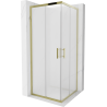 Mexen Rio kvadratinė dušo kabina 80 x 80 cm, matinė, auksinė - 860-080-080-50-30