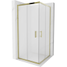 Mexen Rio kvadratinis dušo kabinas 90 x 90 cm, matinė, auksinė - 860-090-090-50-30