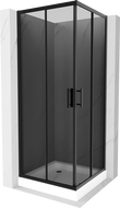 Mexen Rio kvadratinė dušo kabina 80 x 80 cm, grafitas, juoda + padėklas, baltas - 860-080-080-70-40-4510