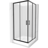 Mexen Rio kvadratinė dušo kabina 90 x 90 cm, matinė, juoda + padėklas, baltas - 860-090-090-70-30-4510