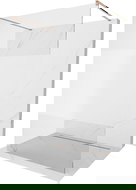 Mexen Kioto laisvai stovinti dušo sienelė 140 x 200 cm, skaidri/šerkšnas 8 mm, rožinis auksas - 800-140-002-60-35