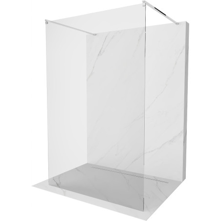 Mexen Kioto laisvai stovinti dušo siena 130 x 200 cm, permatoma 8 mm, chromuota - 800-130-002-01-00