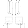Mexen Lunar L dešinys dušo durys, skaidrios, chromas - 834L-120-000-01-00-P