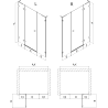 Mexen Lunar L dešinės pusės dušo durys, atveriamos, 150 cm, permatomos, aukso matinės - 834SL-150-050-55-00-P
