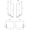 Mexen Lunar-F sulankstomos dušo durys, dešinės pusės, 80 cm, permatomos, šautuvo metalo spalva - 836-080-000-95-00-P