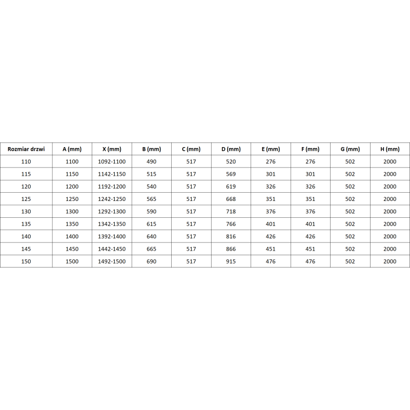 Mexen Lunar-F L sulankstomos dušo durys, kairinės 130 cm, permatomos, chromas - 836SL-130-050-01-00-L