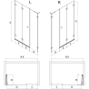 Mexen Lunar-F L sulankstomos dušo durys dešinės 130 cm, skaidrios, chromas - 836SL-130-050-01-00-P