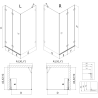 Mexen Lunar-F sulankstoma dušo kabina dešinė 80 x 80 cm, skaidri, šlifuota varis - 836-080-080-65-00-P