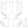 Mexen Lunar-F L sulankstoma kairė dušo kabina 85 x 80 cm, skaidri, chromas - 836L-085-080-01-00-L