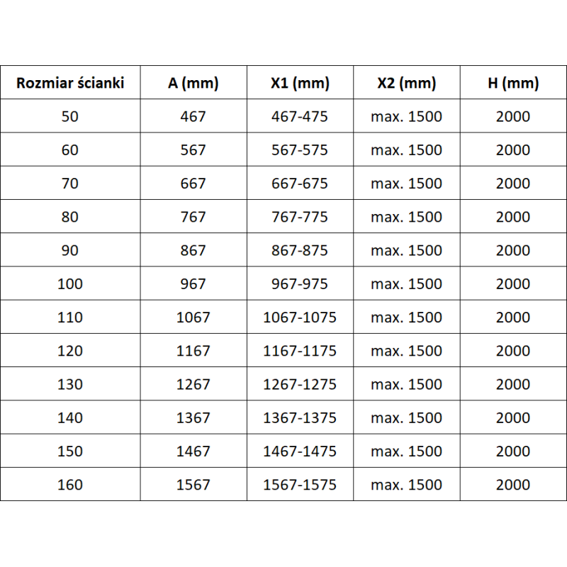 Mexen Lunar dušo sienelė Walk-in kairė 120 x 200 cm, permatoma 8 mm, chromas - 830-120-000-01-00-L