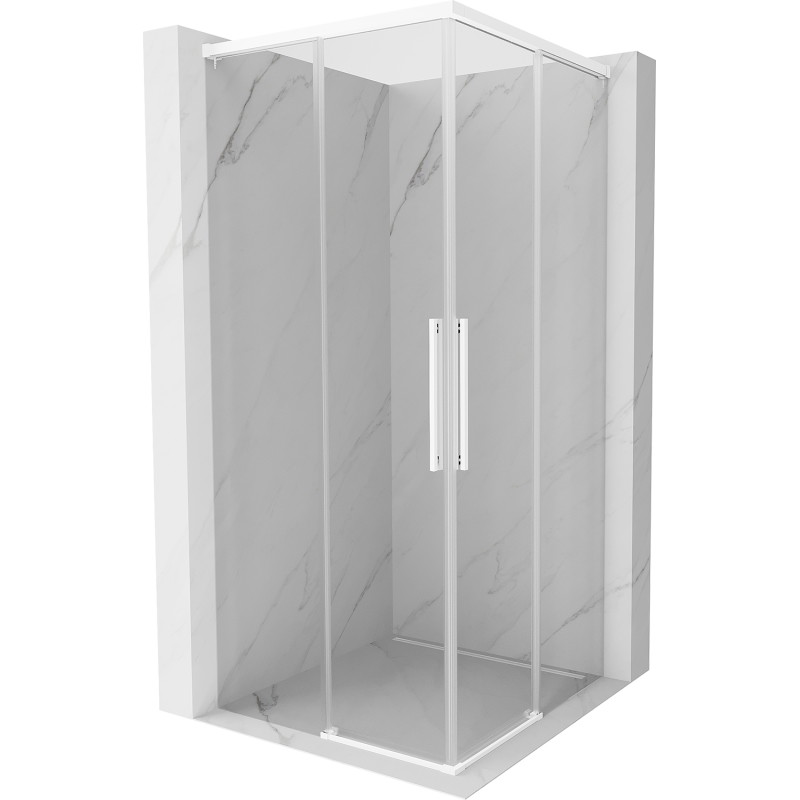 Mexen Rox Duo stumdomas dušo kabina 75 x 75 cm, skaidri, balta - 8C2D-075-075-20-00