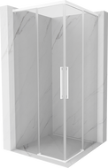 Mexen Rox Duo stumdomoji dušo kabina 90 x 90 cm, permatoma, balta - 8C2D-090-090-20-00
