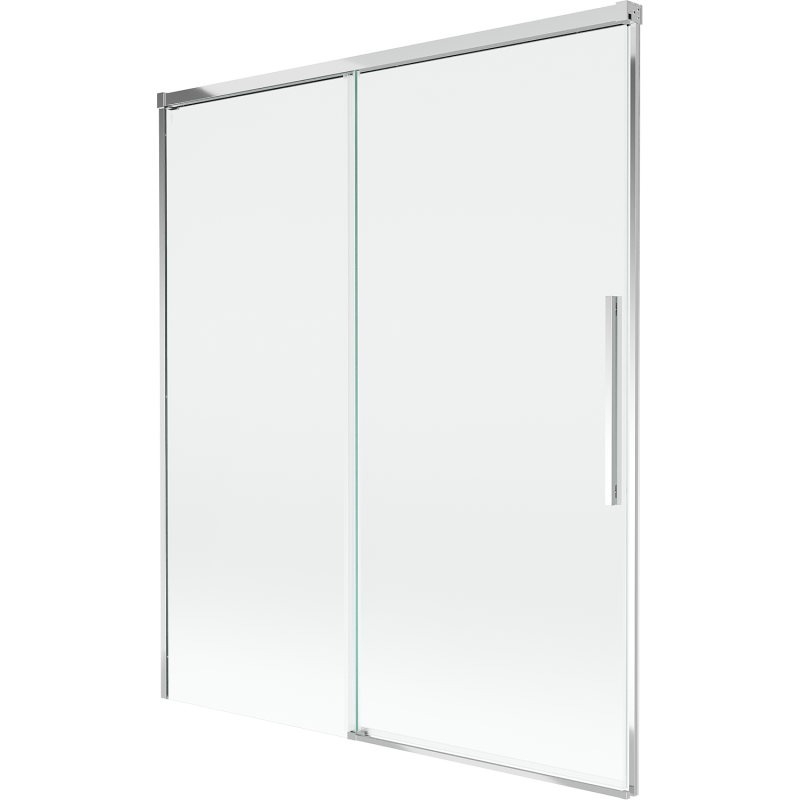 Mexen Rox dviejų dalių stumdomas dušo užuolaidas 140 x 150 cm, permatomas, chromuotas - 8C9-140-001-01-00