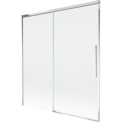 Mexen Rox dviejų dalių slankiojama vonios uždanga 150 x 150 cm, permatomas, chromas - 8C9-150-001-01-00