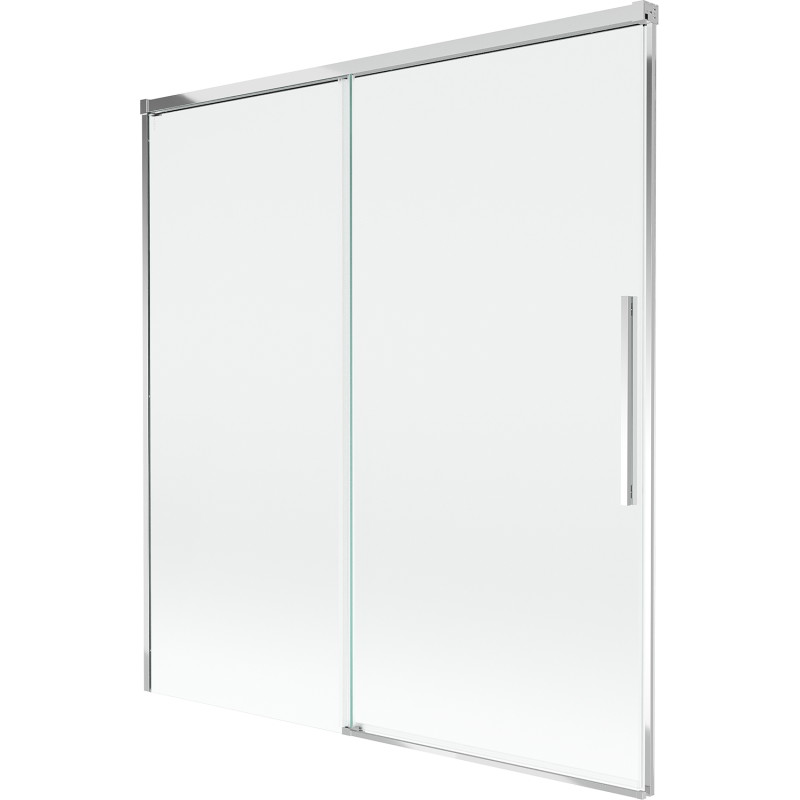 Mexen Rox dviejų dalių slankiojama vonios uždanga 150 x 150 cm, permatomas, chromas - 8C9-150-001-01-00