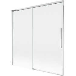 Mexen Rox stumdomas 2-jų dalių vonios ekranas 160 x 150 cm, permatomas, chromas - 8C9-160-001-01-00