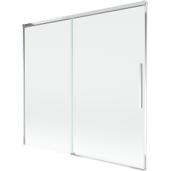 Mexen Rox dviejų dalių stumdomas vonios sienelė 170 x 150 cm, skaidrus, chromuotas - 8C9-170-001-01-00