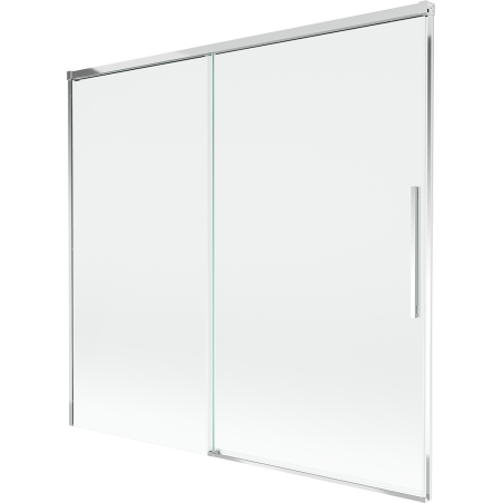 Mexen Rox dviejų dalių stumdomas vonios sienelė 170 x 150 cm, skaidrus, chromuotas - 8C9-170-001-01-00