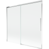 Mexen Rox dviejų dalių stumdomas vonios sienelė 170 x 150 cm, skaidrus, chromuotas - 8C9-170-001-01-00