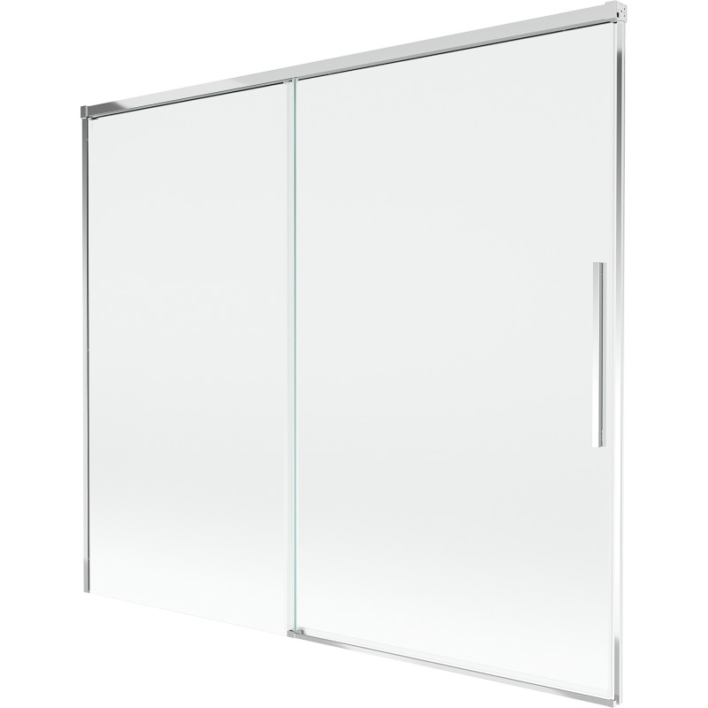 Mexen Rox stumdomas dviejų dalių vonios pertvara 180 x 150 cm, skaidrus, chromas - 8C9-180-001-01-00