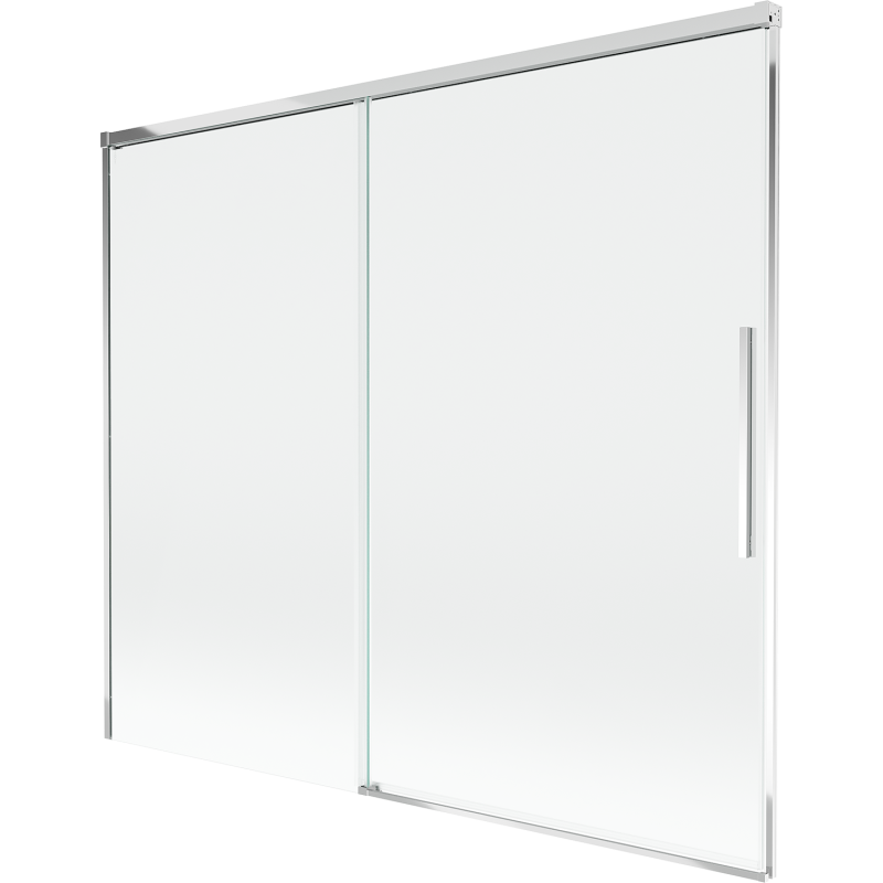 Mexen Rox vonios pertvara su 2 dalimis 180 x 150 cm, permatoma, chromuota - 8C9-180-001-01-00