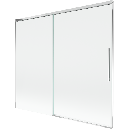Mexen Rox vonios pertvara su 2 dalimis 180 x 150 cm, permatoma, chromuota - 8C9-180-001-01-00