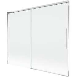 Mexen Rox dviejų sparnų sulankstomas vonios ekranas 190 x 150 cm, skaidrus, chromas - 8C9-190-001-01-00