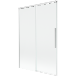 Mexen Rox vonios sienelė, 2-ių dalių, stumdoma, 120 x 150 cm, permatoma, balta - 8C9-120-001-20-00