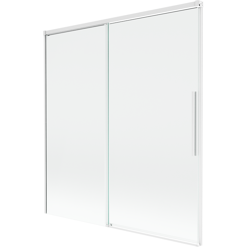 Mexen Rox dvivėris surenkamas vonios siena 150 x 150 cm, skaidrus, baltas - 8C9-150-001-20-00