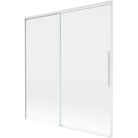 Mexen Rox dvivėris surenkamas vonios siena 150 x 150 cm, skaidrus, baltas - 8C9-150-001-20-00