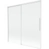 Mexen Rox 2-jų dalių slankusis dušo ekranas 160 x 150 cm, skaidrus, baltas - 8C9-160-001-20-00