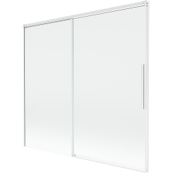 Mexen Rox dvigubas dušo ekranas, stumdomas 170 x 150 cm, skaidrus, baltas - 8C9-170-001-20-00