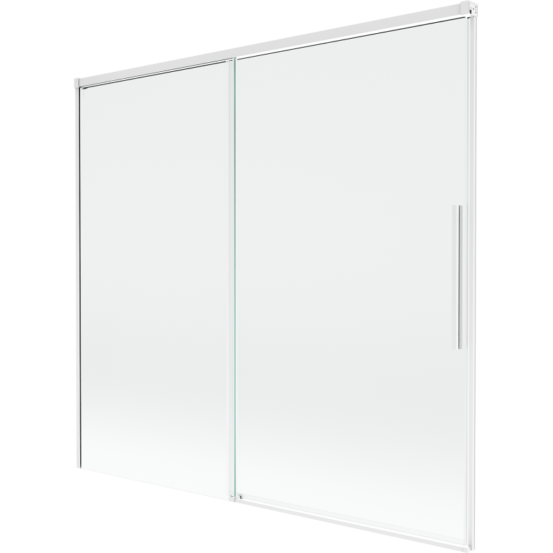Mexen Rox dvigubas dušo ekranas, stumdomas 170 x 150 cm, skaidrus, baltas - 8C9-170-001-20-00