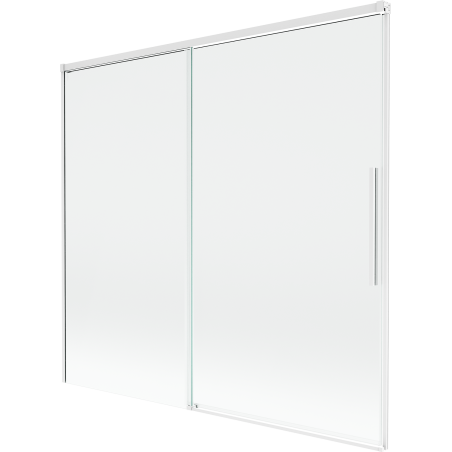 Mexen Rox dvigubas dušo ekranas, stumdomas 170 x 150 cm, skaidrus, baltas - 8C9-170-001-20-00