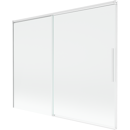 Mexen Rox dviejų dalių nuleistas dušo ekranas 190 x 150 cm, permatomas, baltas - 8C9-190-001-20-00