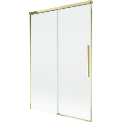 Mexen Rox 2 dalių, slankus vonios širma 120 x 150 cm, permatoma, auksinė - 8C9-120-001-50-00