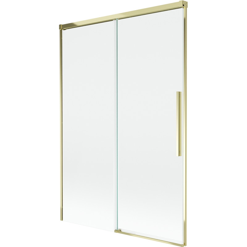 Mexen Rox 2 dalių, slankus vonios širma 120 x 150 cm, permatoma, auksinė - 8C9-120-001-50-00