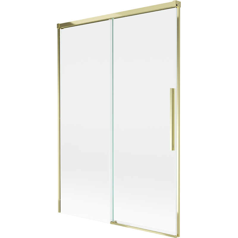 Mexen Rox vonios ekrano dviejų dalių stumdomas 120 x 150 cm, skaidrus, auksinis - 8C9-120-001-50-00