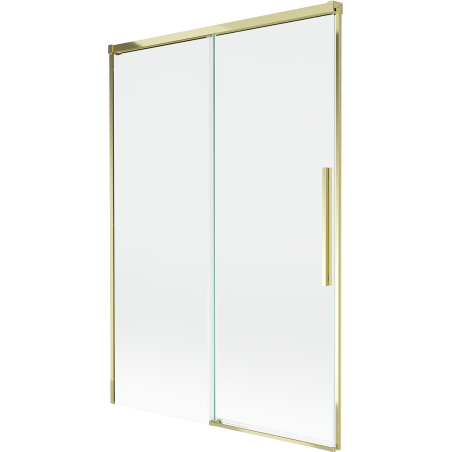 Mexen Rox 2 dalių, slankus vonios širma 120 x 150 cm, permatoma, auksinė - 8C9-120-001-50-00